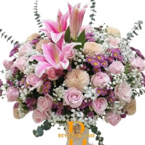 Vas Flowers Rose Mix Carolie