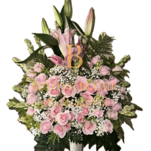 Vas Flowers Rose Lily Luxury B