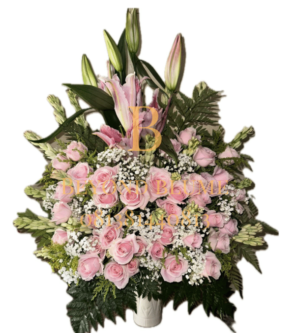 Vas Flowers Rose Lily Luxury B