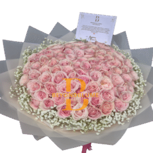 Bouquet Rose Pink Ivory Luxury