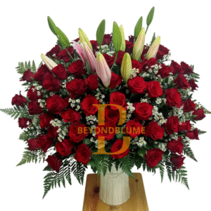 Vas Flowers Rose Red Ivanka