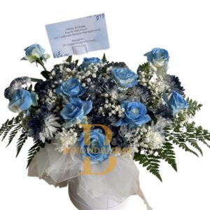 Bloom Box Blue Navy Ocean