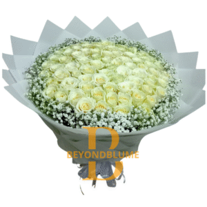 Bouquet Rose White Snowy Big