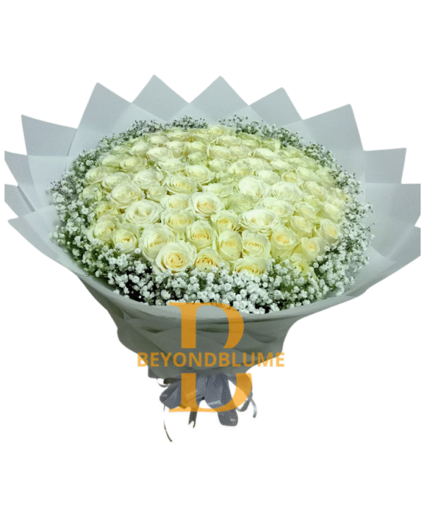 Bouquet Rose White Snowy Big